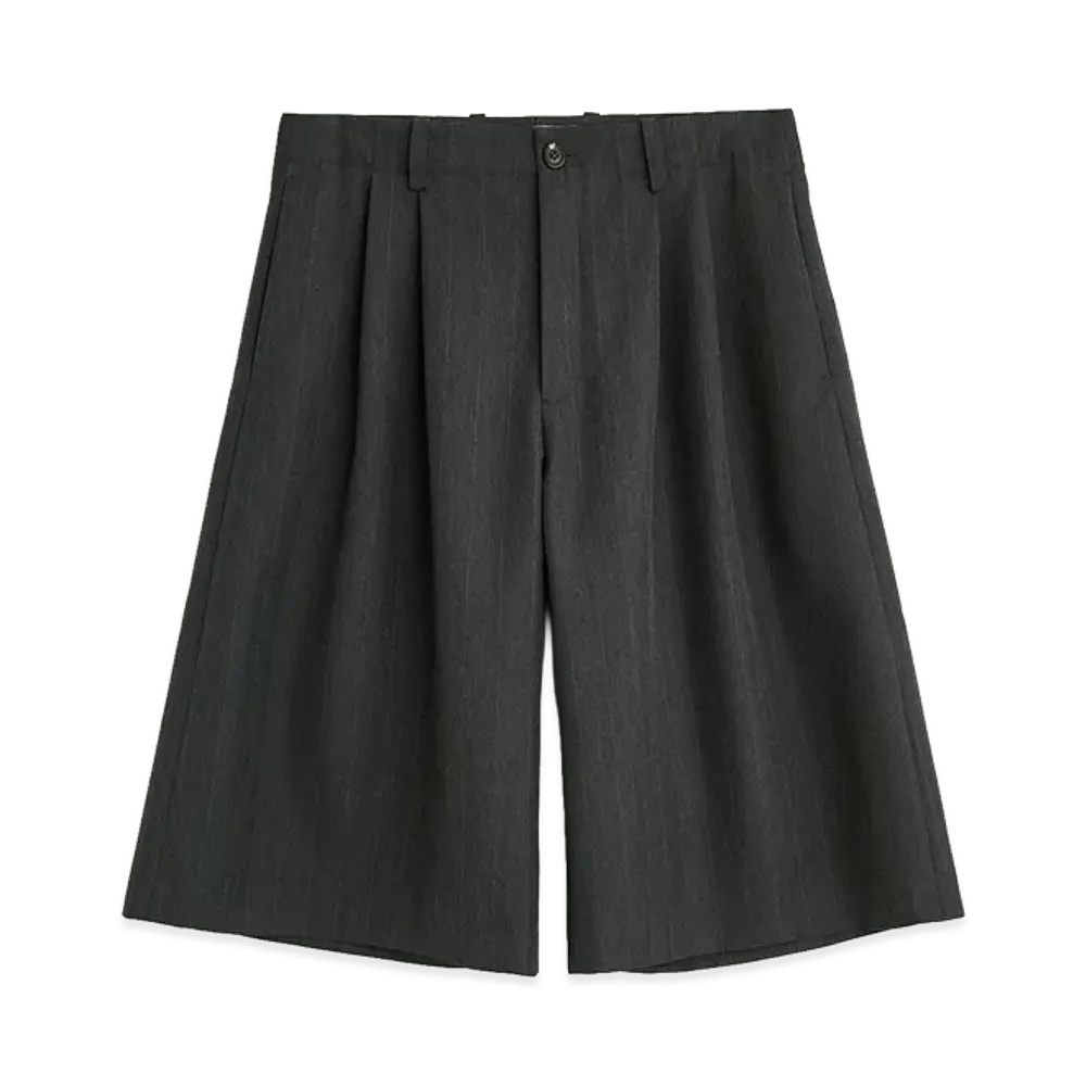 OUR LEGACY Split Shorts "Shark Pinstripe Herringbone"