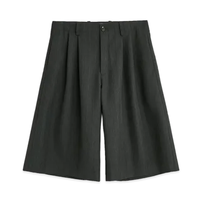 OUR LEGACY Split Shorts "Shark Pinstripe Herringbone"