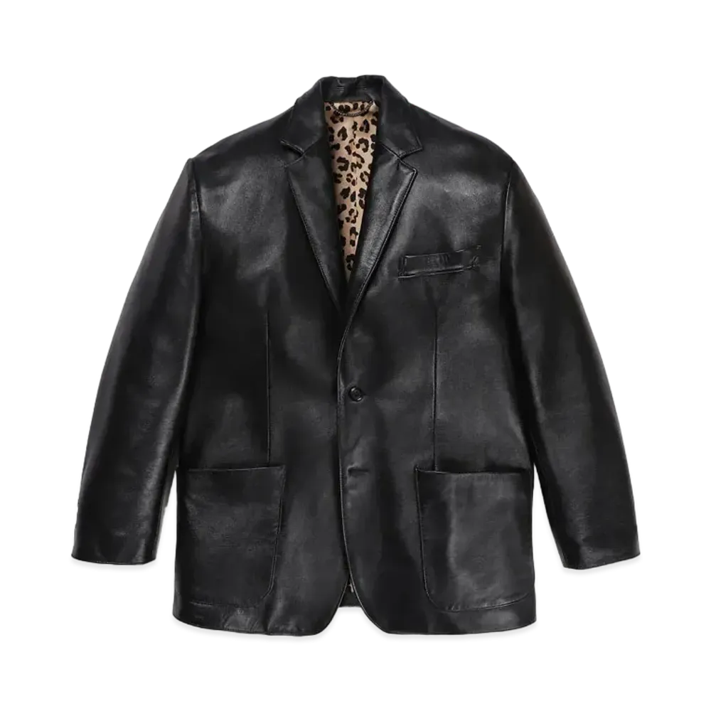WACKO MARIA LEATHER SINGLE BREASTED JACKET "Black"