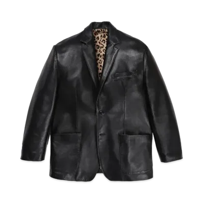 WACKO MARIA LEATHER SINGLE BREASTED JACKET "Black"