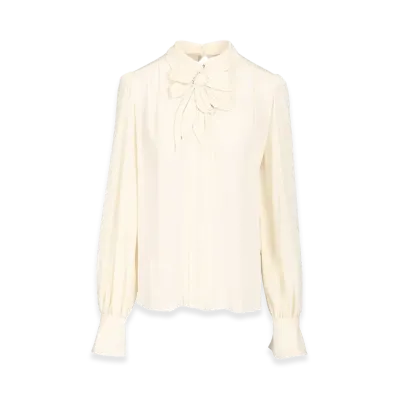 Valentino Women's Silk Blouse "Yellow/Cream"