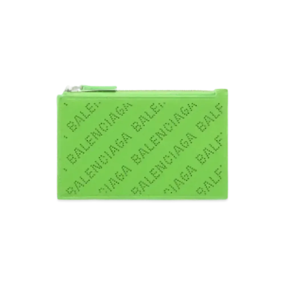 BALENCIAGA Cash Large Long Coin & Card Holder "Green"