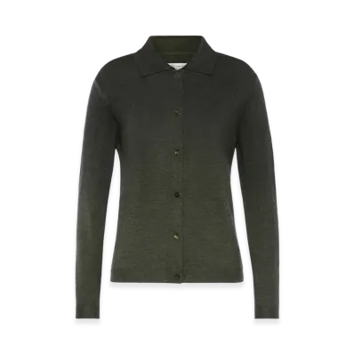 Maison Margiela Wool Blend Cardigan "Green"