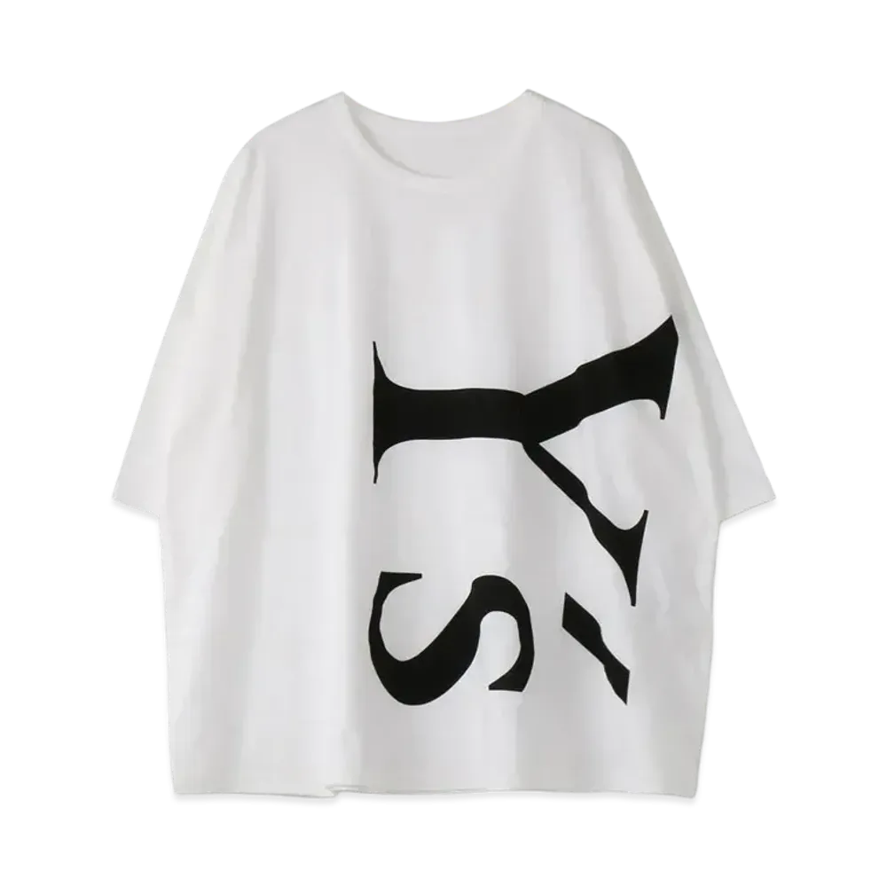 Yohji Yamamoto Y's 30/- PS Y's LOGO PIGMENT PRINT SIDE GUSSET PO "White"