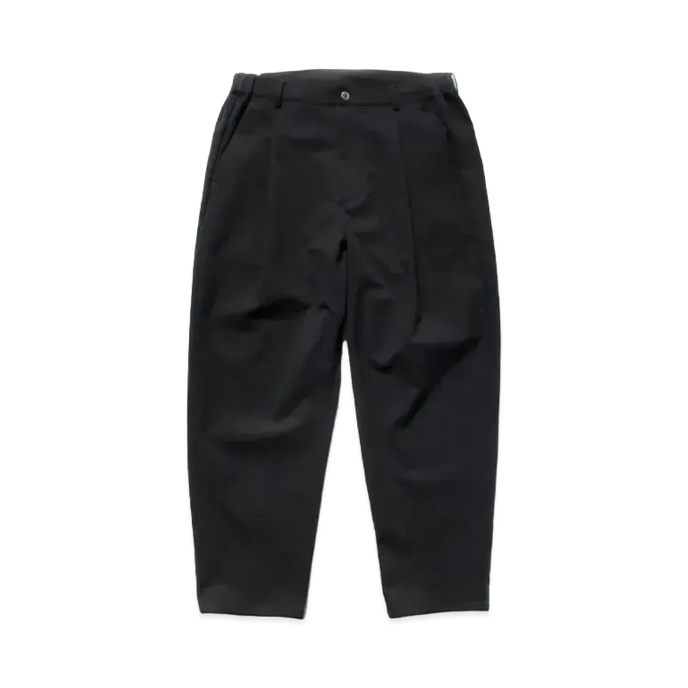 FIRST DOWN TEIJIN SOLOTEX STRETCH ONE TUCK TAPERED PANTS "Black"