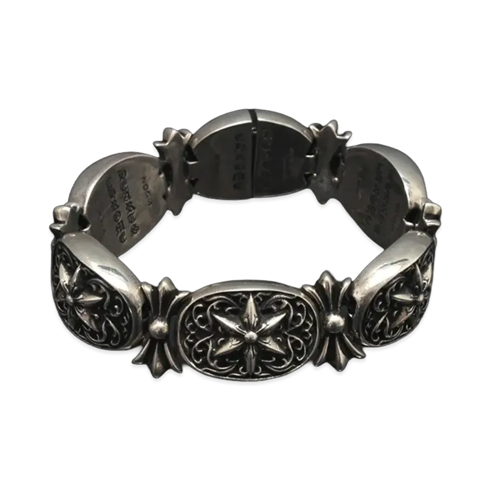 Chrome Hearts Tiny Oval Star Bracelet "Silver"