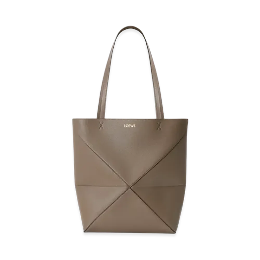 LOEWE Puzzle Fold Tote Medium "Taupe"