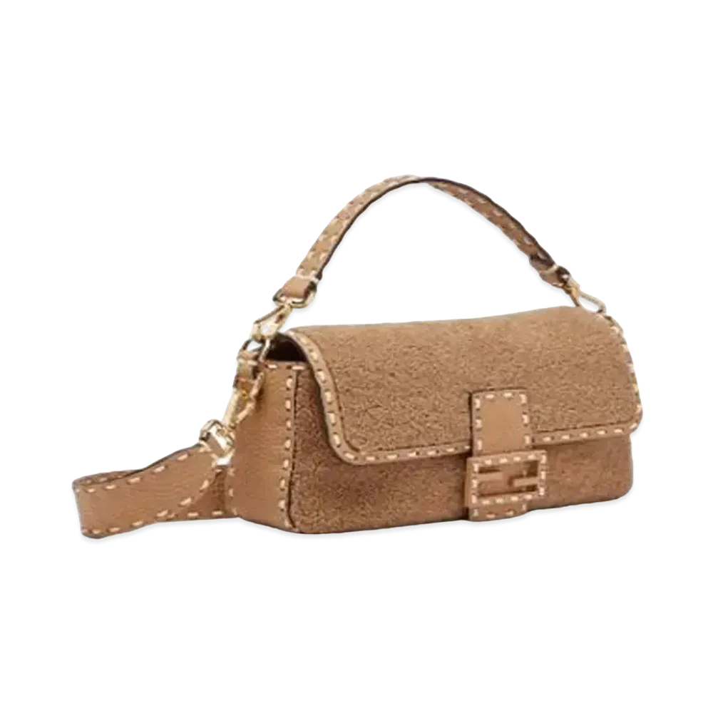 FENDI Baguette Sheepskin Bag "Beige"