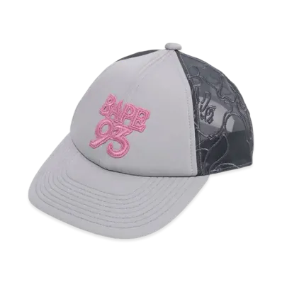 A BATHING APE Line Camo Jacquard Mesh Blocking Logo Cap "Gray"
