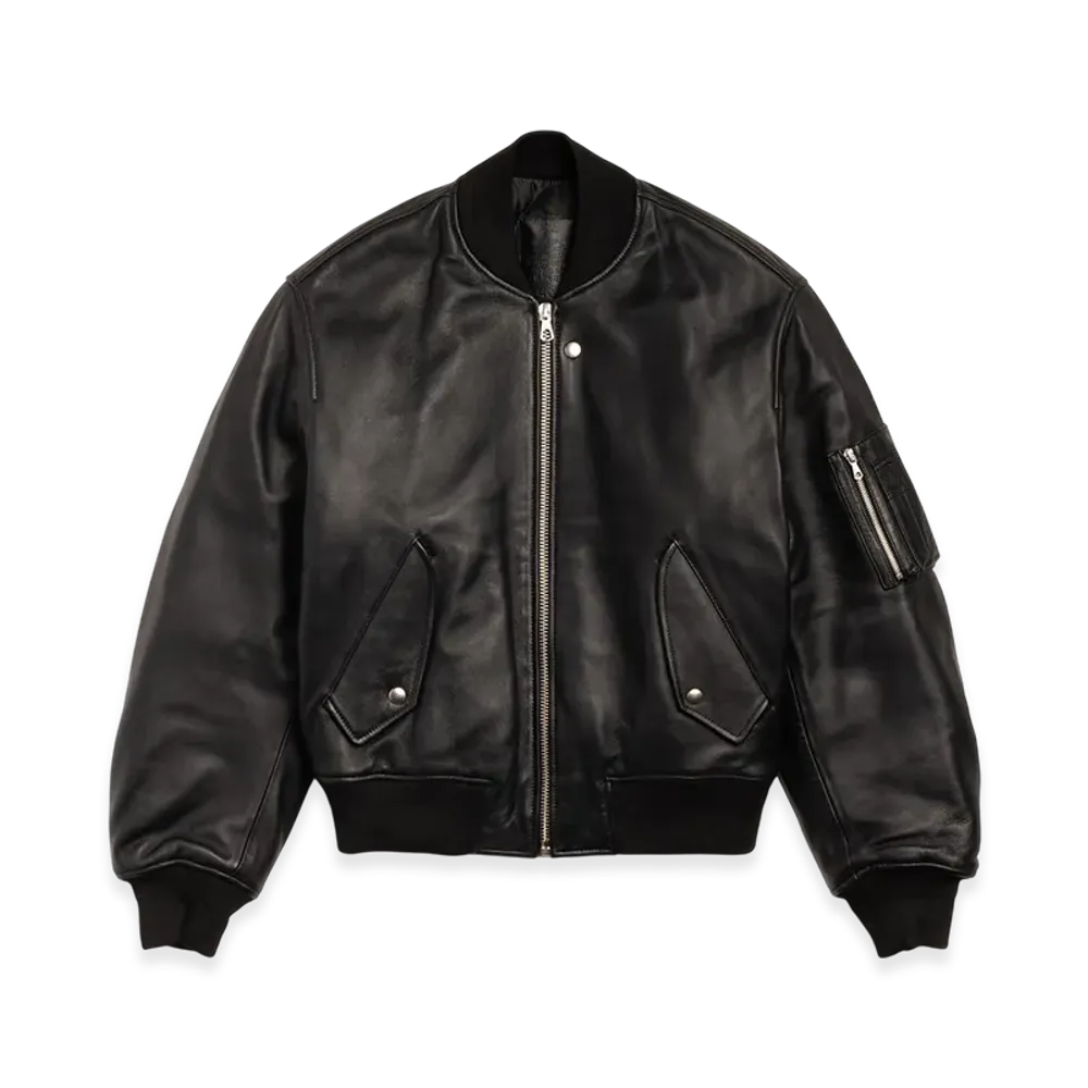 Stussy Leather Built Bomber "Black"