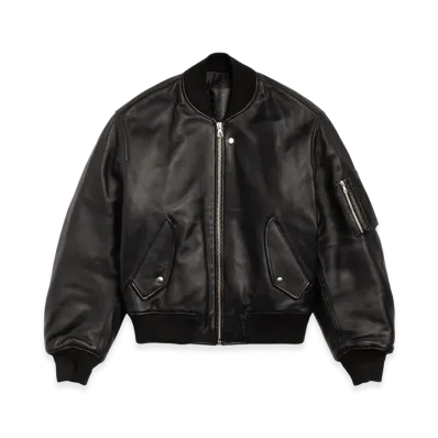 Stussy Leather Built Bomber "Black"