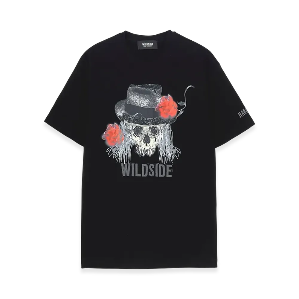 WILDSIDE YOHJI YAMAMOTO Harajuku Skull And Rose SS T-Shirt "Black"