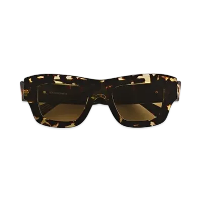 Bottega Veneta Ultrathin Squared Sunglasses "Havana/Brown"