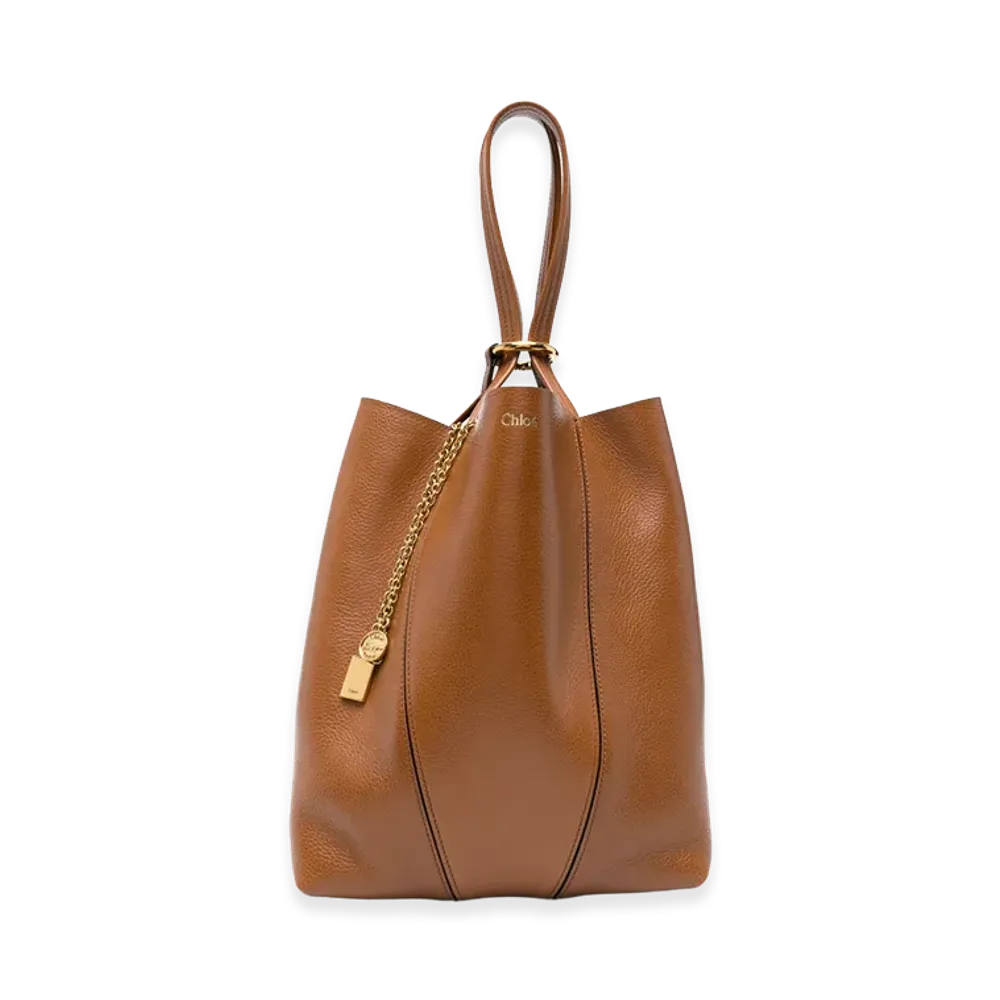 Chloe Women's E Spin Tote Bag "Brown"