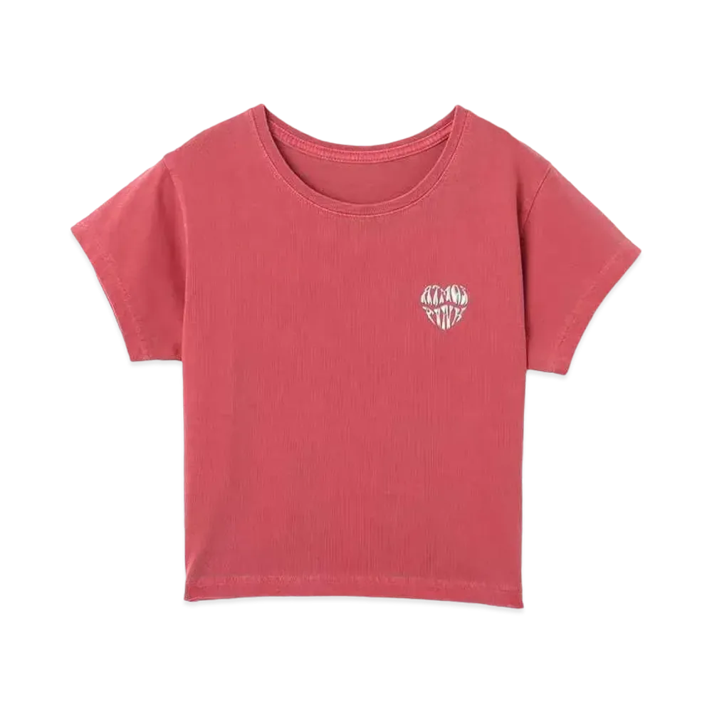 atmos pink Metalic Print Heart Logo Vintage T-shirt "Pink"