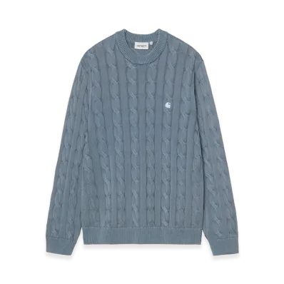 Carhartt WIP Carter Sweater "Cozy Blue(Garment Dyed)"