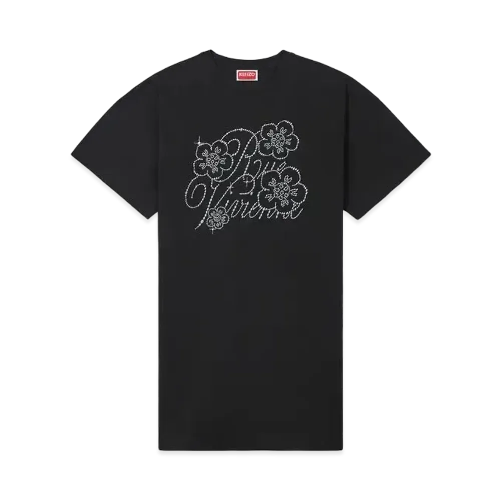 KENZO 'CONSTELLATION' Embroidery T-shirt Dress "Black"