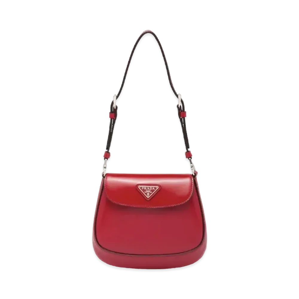 PRADA Creo Brushed Leather Mini Bag "Red"