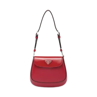 PRADA Creo Brushed Leather Mini Bag "Red"