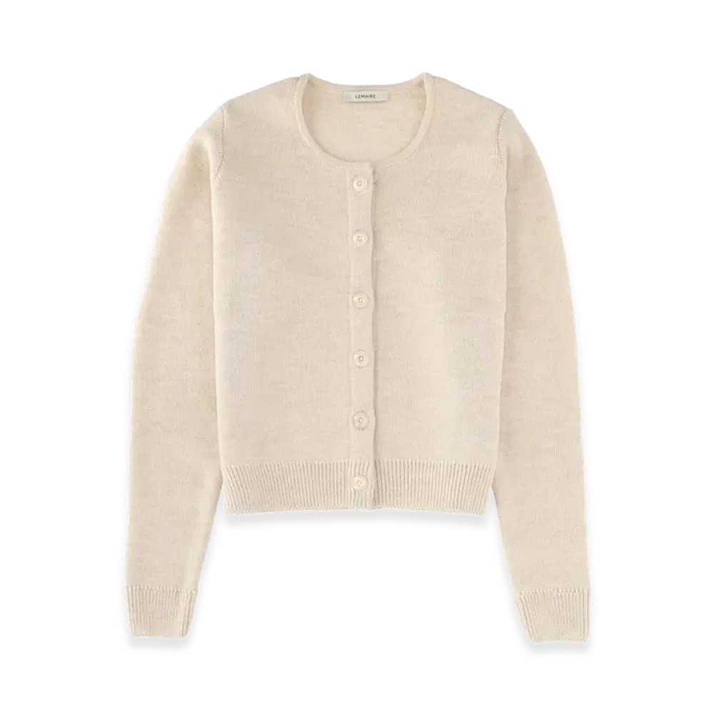 LEMAIRE Women's Wool Blend Cardigan "White"