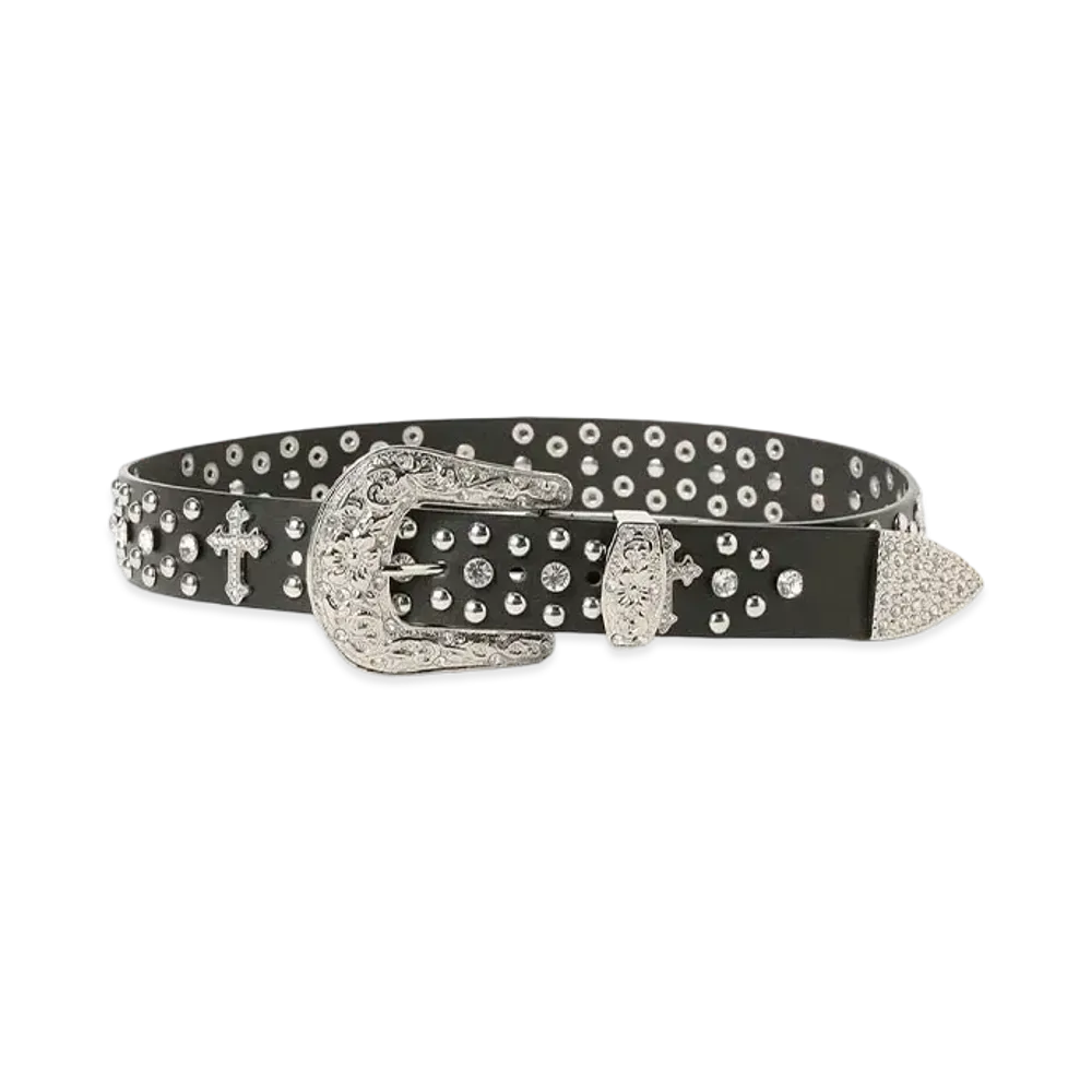 BEAMS FUTURE ARCHIVE Rhine Stone Belt "Black"