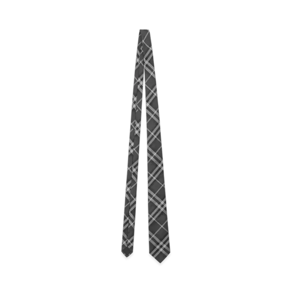 Burberry Check Silk Tie "Charcoal"