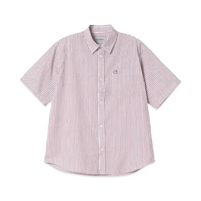 Carhartt WIP S/S Phelps Shirt "Phelps Stripe Mulberry"