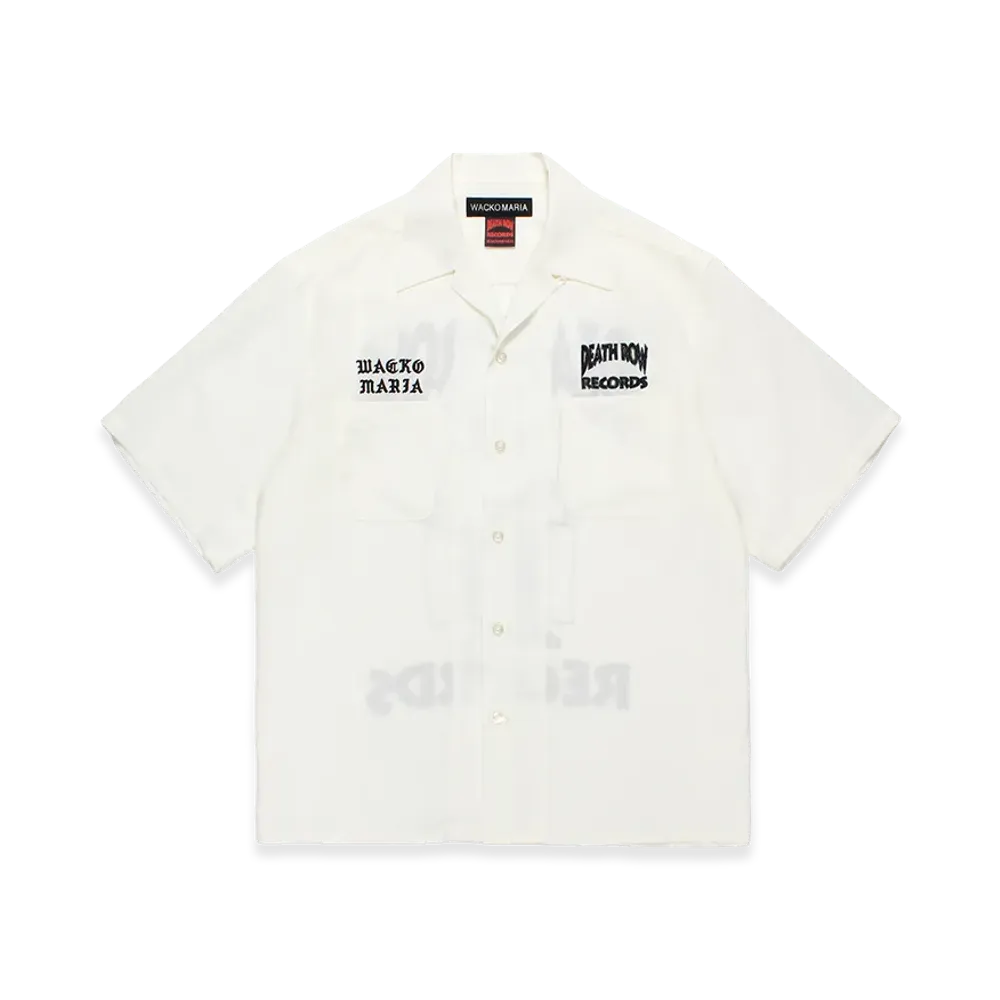 WACKO MARIA x Death Row Records 50's Open Collar Shirt "White"