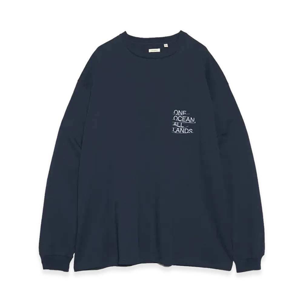 nanamica OOAL Graphic L/S Tee "Navy"