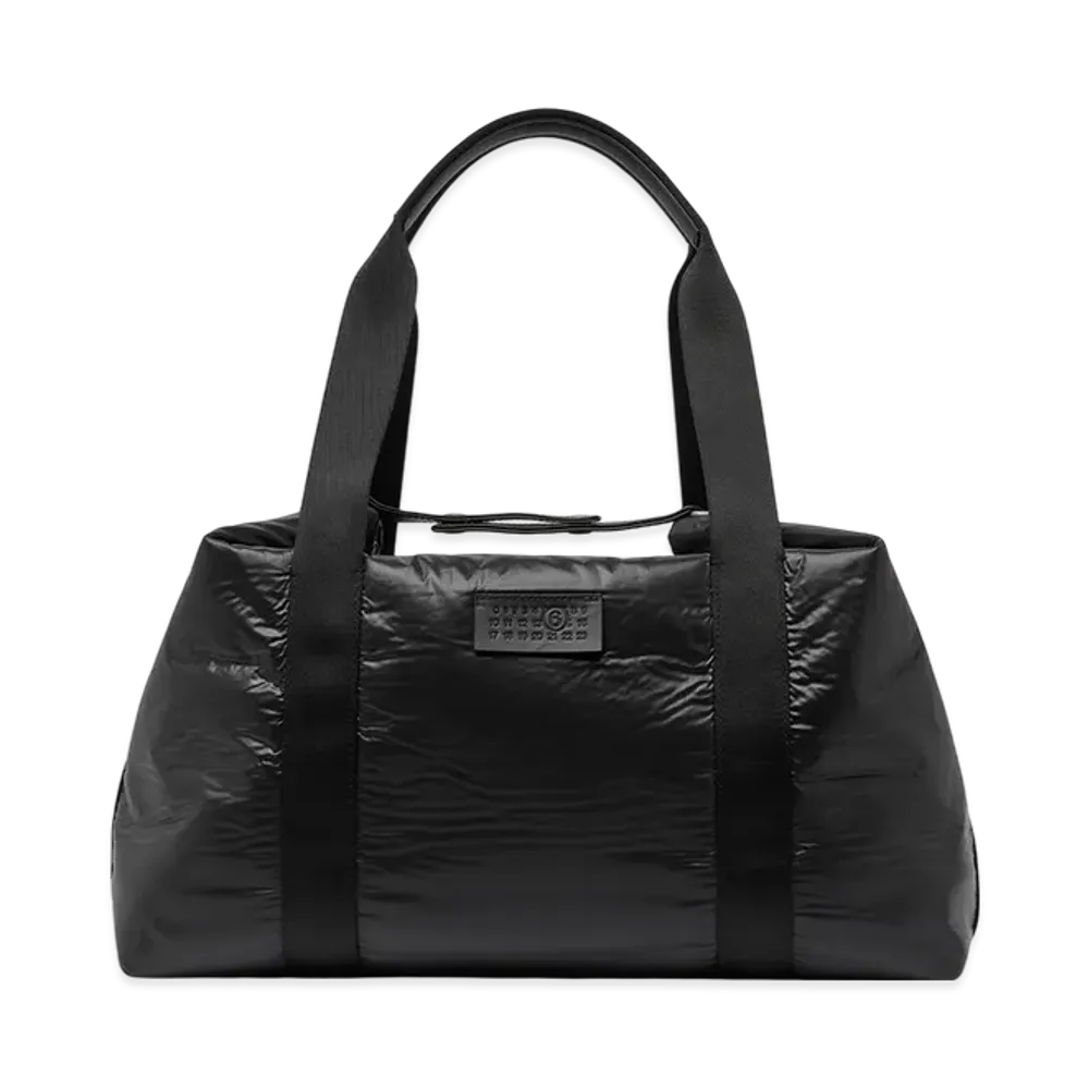 MM6 Maison Margiela Crunched Nylon Weekend Bag "Black"