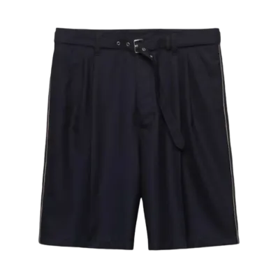PRADA Men's Wool and Silk Bermudas "Navy"
