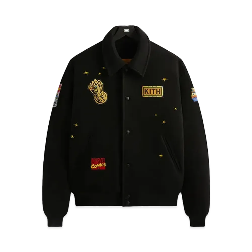 KITH x MARVEL Universe Varsity Jacket "Orange"