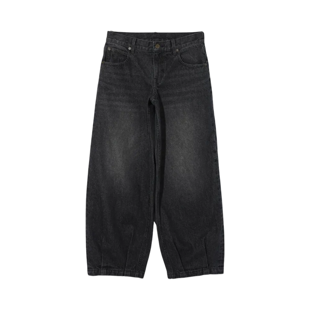 X-Girl Low Rise Hem Tuck Denim Pants "Black"