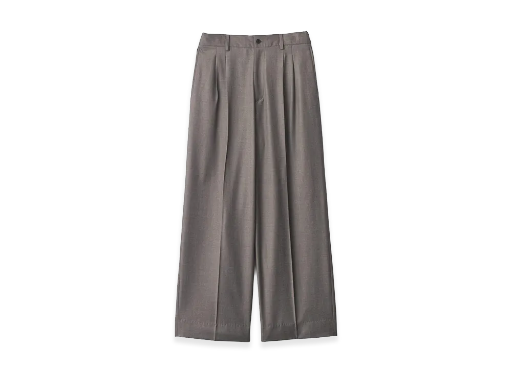 ssstein Extra Fine Wool Easy Long Wide Trousers "Greige"