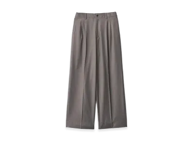 ssstein Extra Fine Wool Easy Long Wide Trousers "Greige"