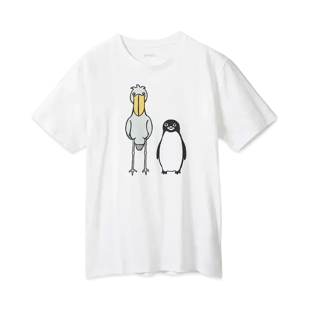 graniph x Chiharu Sakazaki Penguins & Shoebills T-Shirt "White"