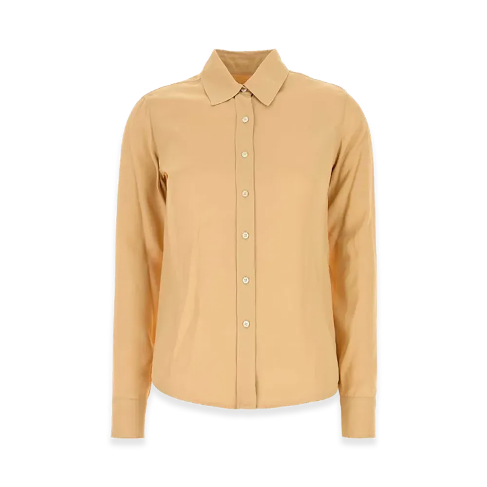 Jil Sander Women's Peach Viscose Shirt "Beige"