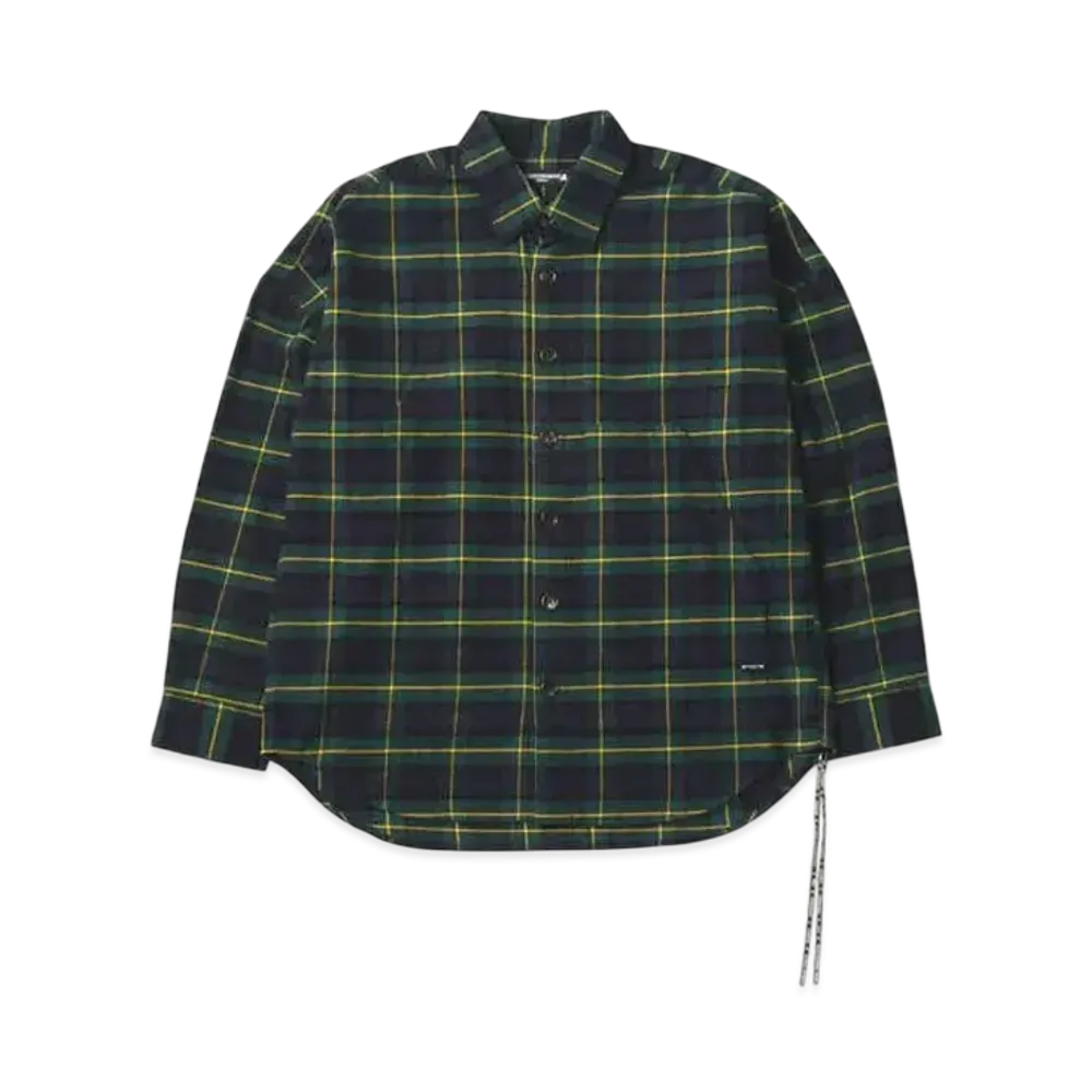 mastermind WORLD Oversized Flannel Shirt "Olive"