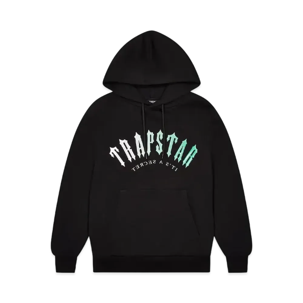 TRAPSTAR Decoded Hooded Gel Tracksuit "Black/Teal"