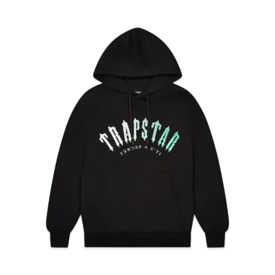 TRAPSTAR Decoded Hooded Gel Tracksuit "Black/Teal"