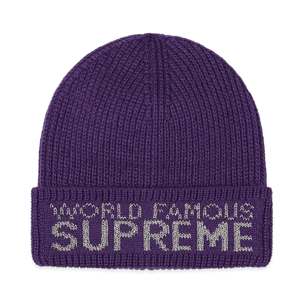 Supreme World Famous Beanie "Dark Purple"