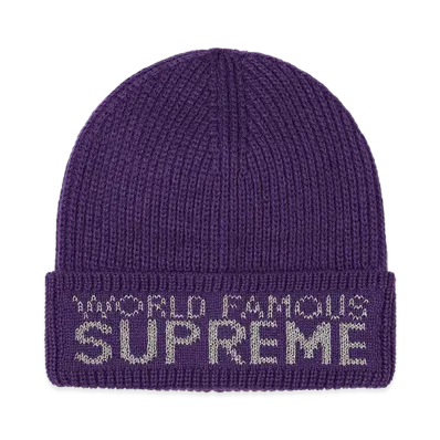 Supreme World Famous Beanie "Dark Purple"