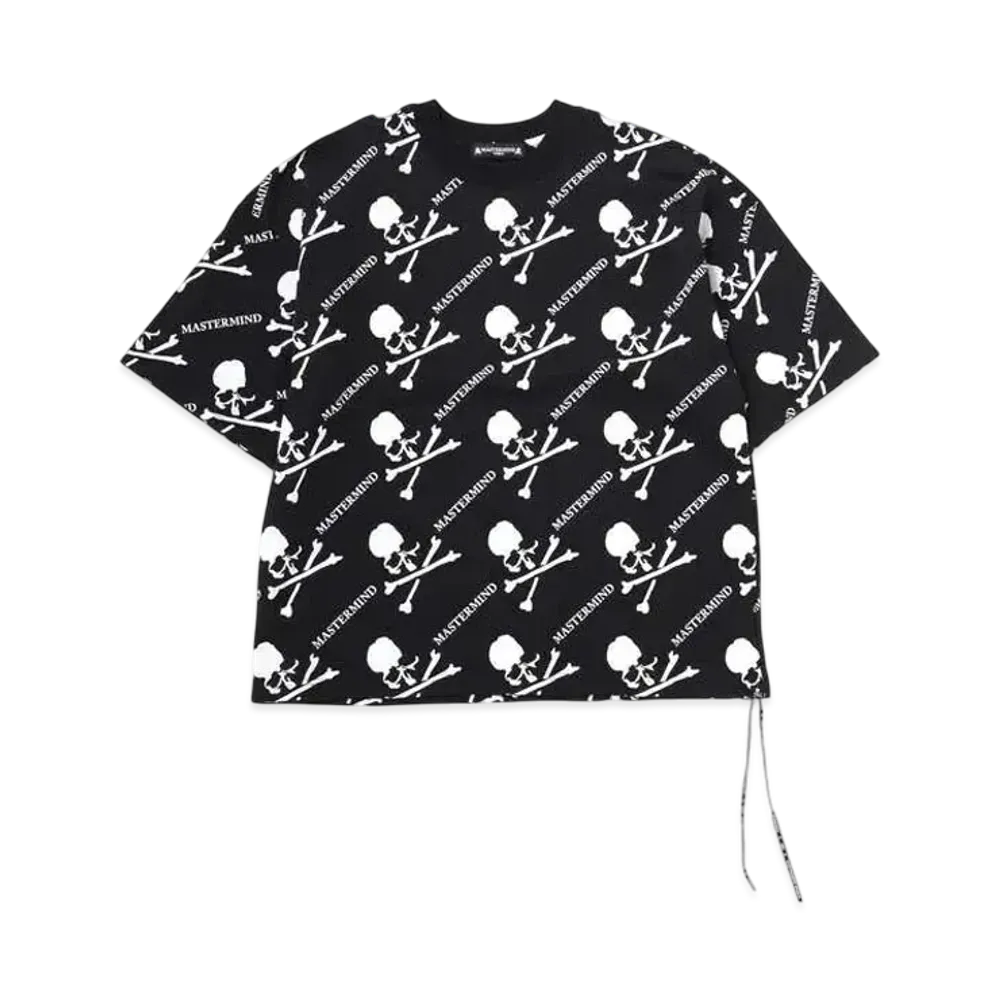 mastermind WORLD B. All Over Print SS Crewneck "Black"