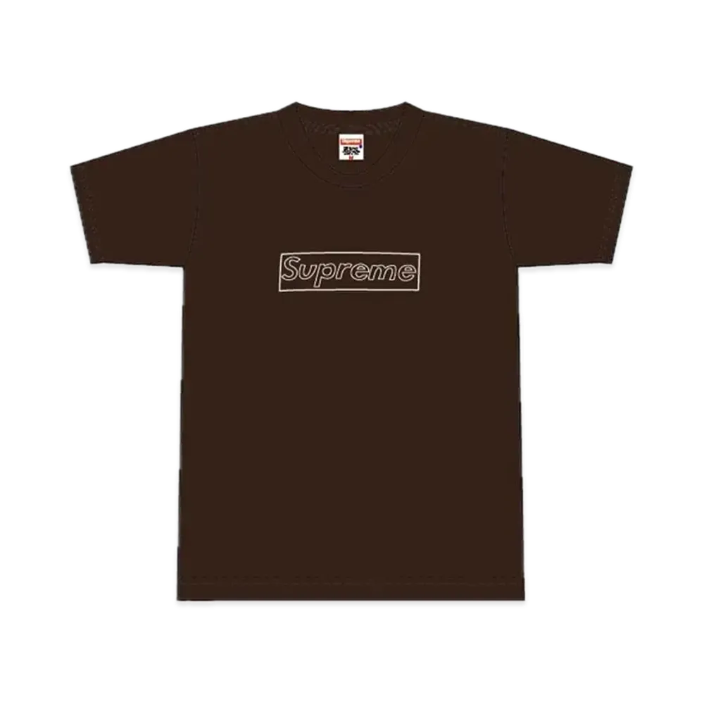 シュプリーム 2002 カウズ ボックス ロゴ Tシャツ "ブラウン"