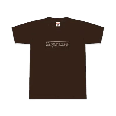 Supreme 2002 Kaws Box Logo Tee "Brown"