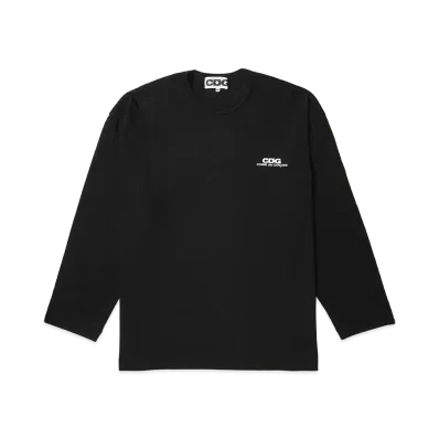 COMME des GARCONS CDG Oversized Long Sleeve T-Shirt Small Logo "Black"