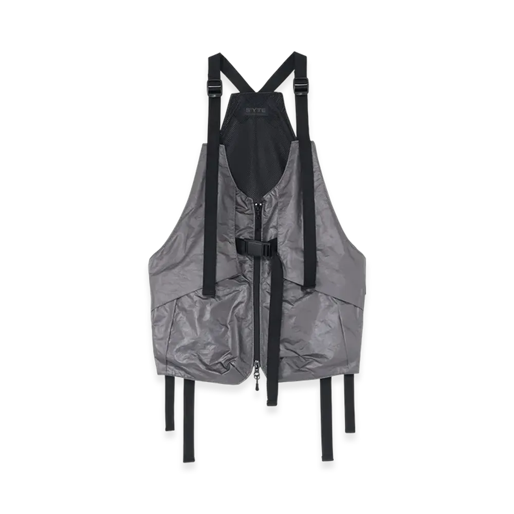 S'YTE Pe/Ny Water Repellent Taffeta Multi-Pocket Tech Vest "Black"