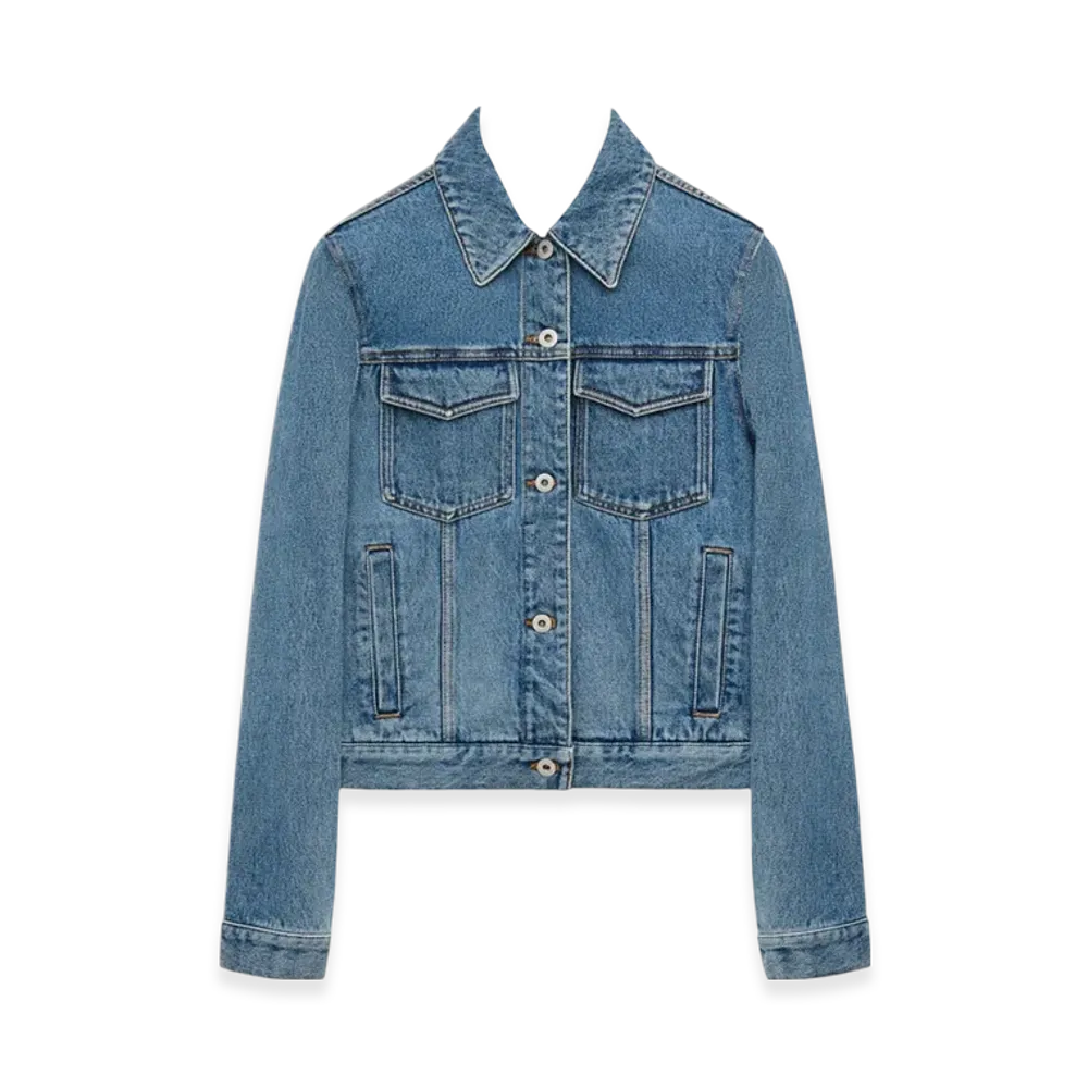 LOEWE Women's Anagram Jacket in Denim Mid "Mid Blue Denim"