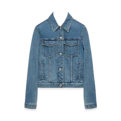 LOEWE Women's Anagram Jacket in Denim Mid "Mid Blue Denim"