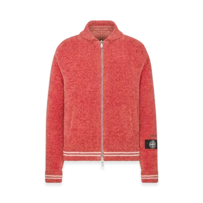 Dior x Stone Island Wool-Blend Knit Blouson Jacket "Red"
